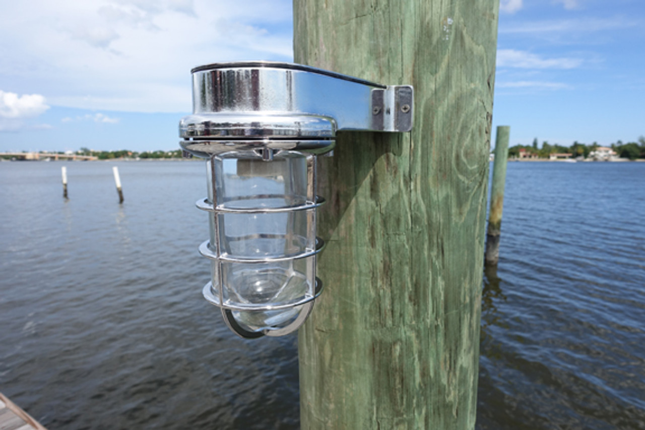 chrome nautical marine wall sconce