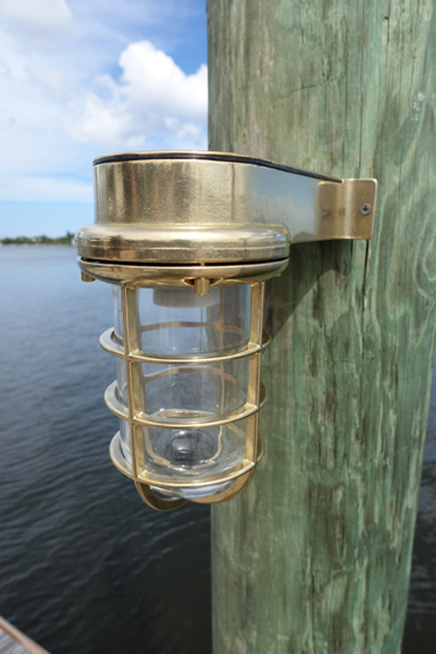brass dock light
