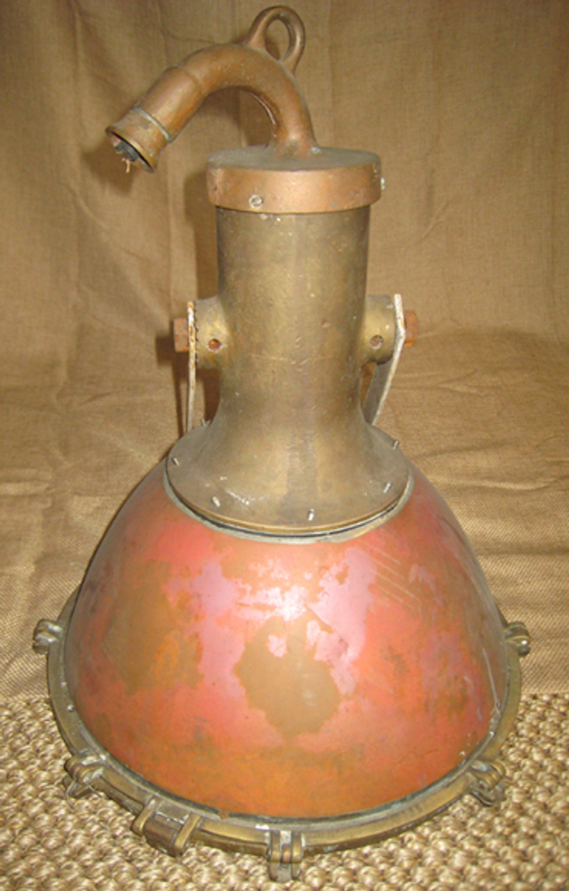 aged patina copper nautical light