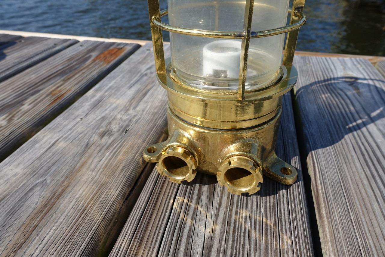 Straight Passageway Brass Ship's Light