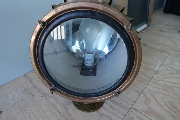 Vintage brass search light spot light - Dock Lights