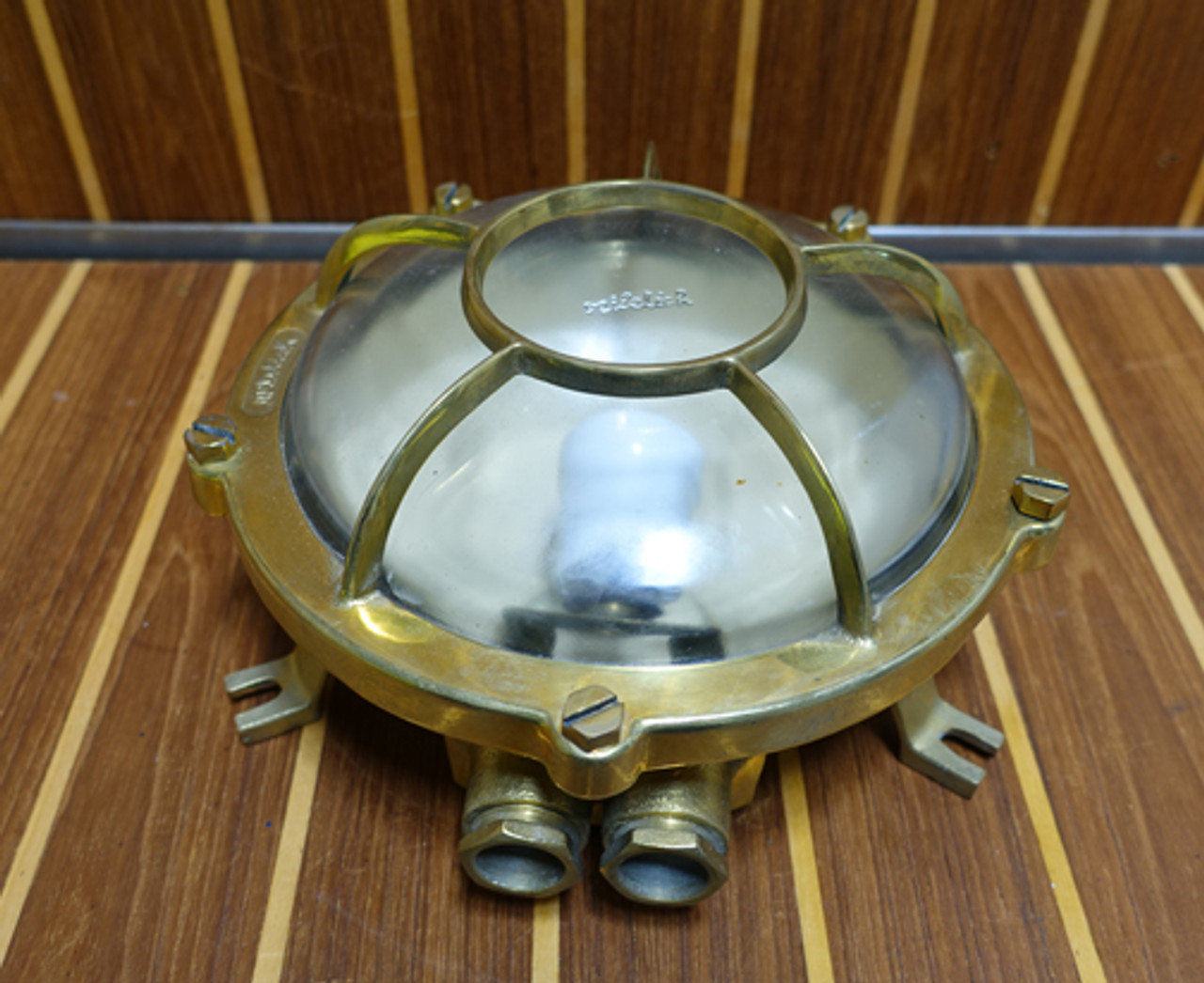 Brass bulkhead nautical light