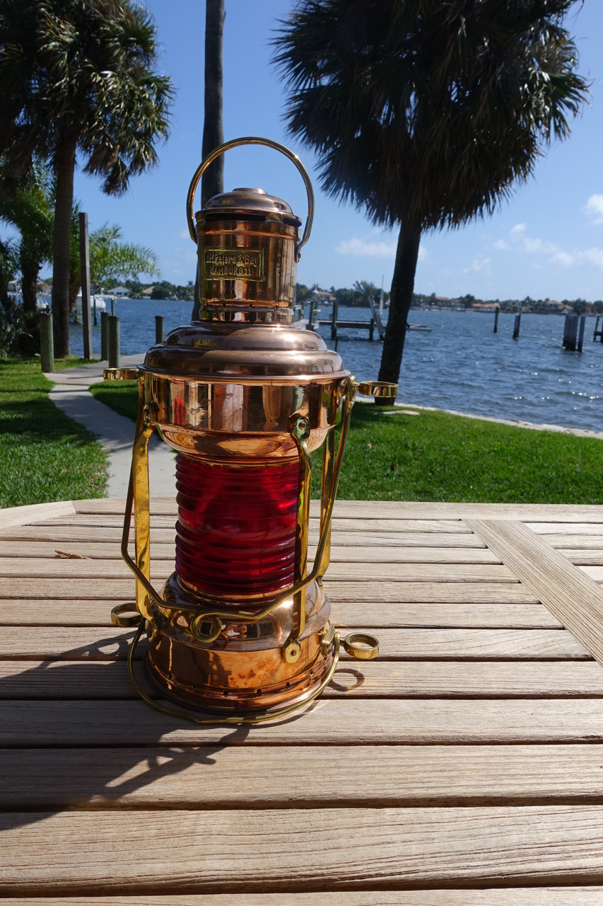 Copper anchor ship light