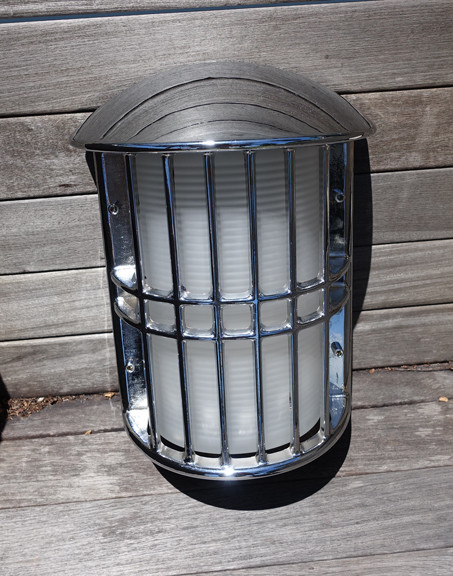 Chrome Admiral nautical marine wall sconce Dock Lights