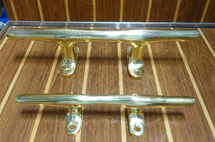 Marine Brass 10" Ship cleat Dock Lights