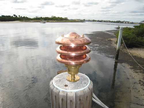 copper hooded dock light