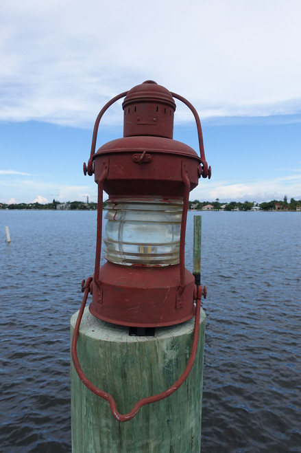 Large Nautical Decor Galvanized Anchor Lantern-Primer color