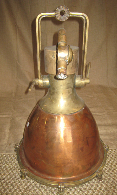 Vintage copper nautical decor ship light