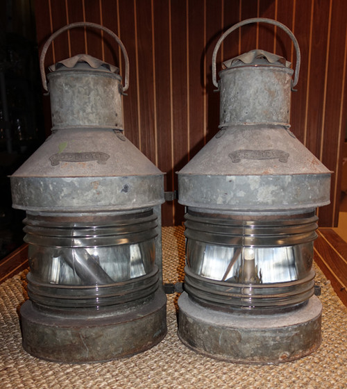 pair of vintage nautical lanterns