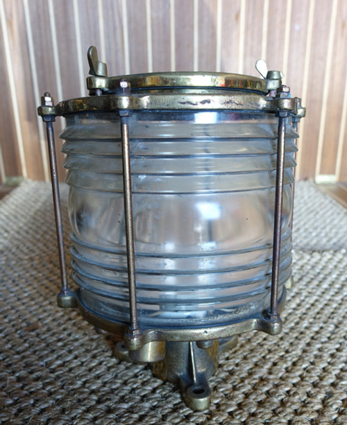 brass nautical dock piling light