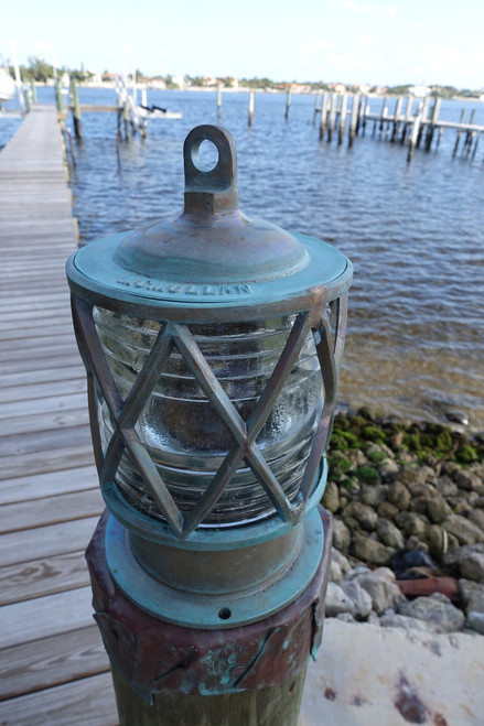 European Nautical Dock Light patina finish