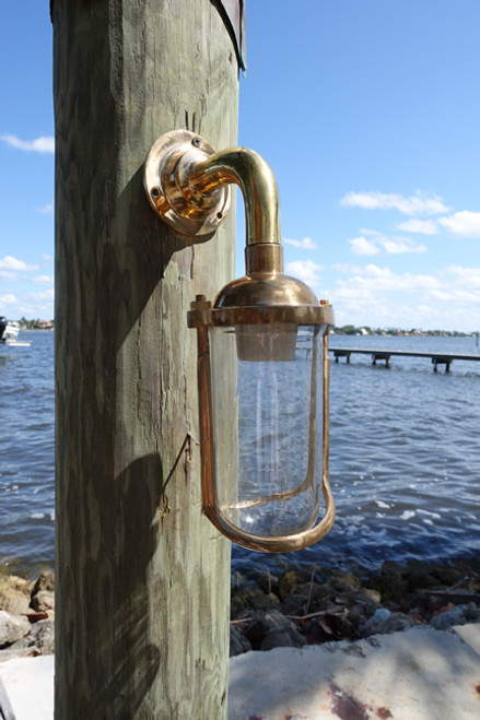 Bronze nautical wall sconce slim diver light Bronze nautical wall sconce slim diver light