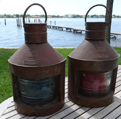 Vintage Copper Oil Anchor Lantern-Smith Bridge Works - Nautical Lights