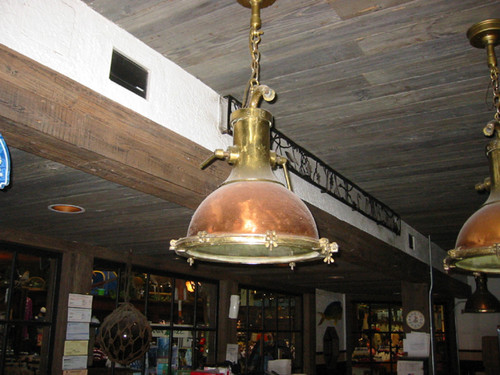 Vintage copper cargo smooth finish fox light-Large size - Dock Lights
