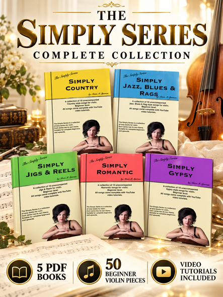 Simply Series complete violin collection with 5 beginner books and 50 easy original violin pieces