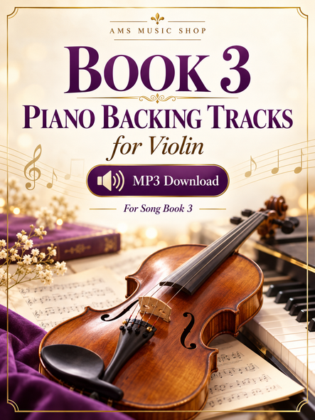 Book 3 piano backing tracks for violin MP3 digital download