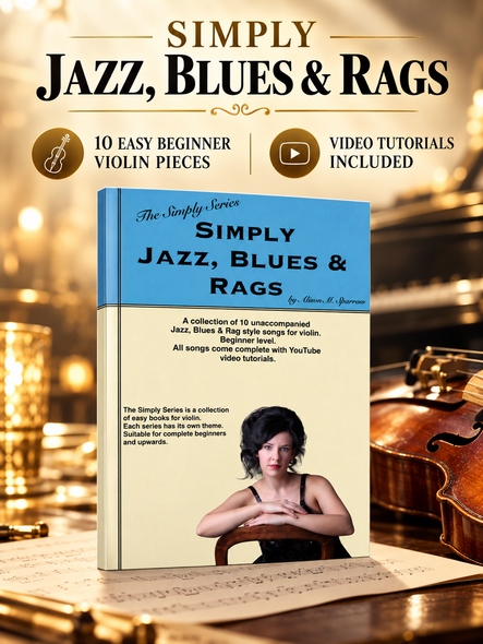 Simply Jazz Blues and Rags violin book with 10 easy beginner violin pieces