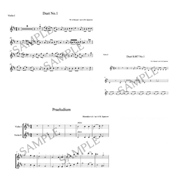 10 Violin Duets | Interactive PDF & Audio Package