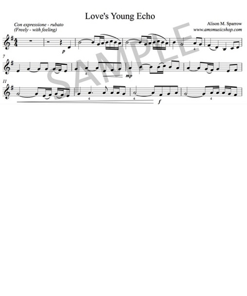 Love's Young Echo | Violin Sheet Music | (Download Only)