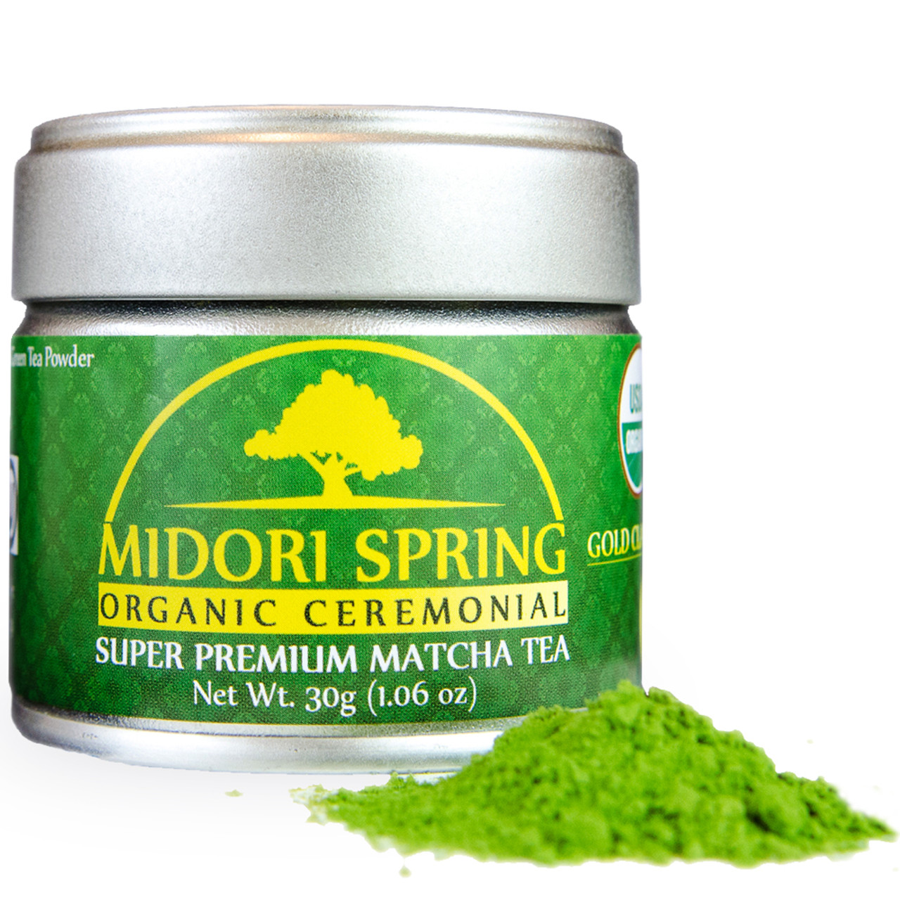 MIDORI SPRING CEREMONIAL GRADE ORGANIC MATCHA JAPANESE GREEN TEA POWDER,  ORGANIC KOSHER