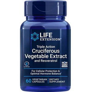 Triple Action Cruciferous Vegetable Extract with Resveratrol, 60 vegetarian capsules Triple Action Cruciferous Vegetable Extract with Resveratrol, 60 vegetarian capsules