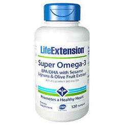 Super Omega-3 EPA/DHA with Sesame Lignans & Olive Fruit Extract, 120 softgels