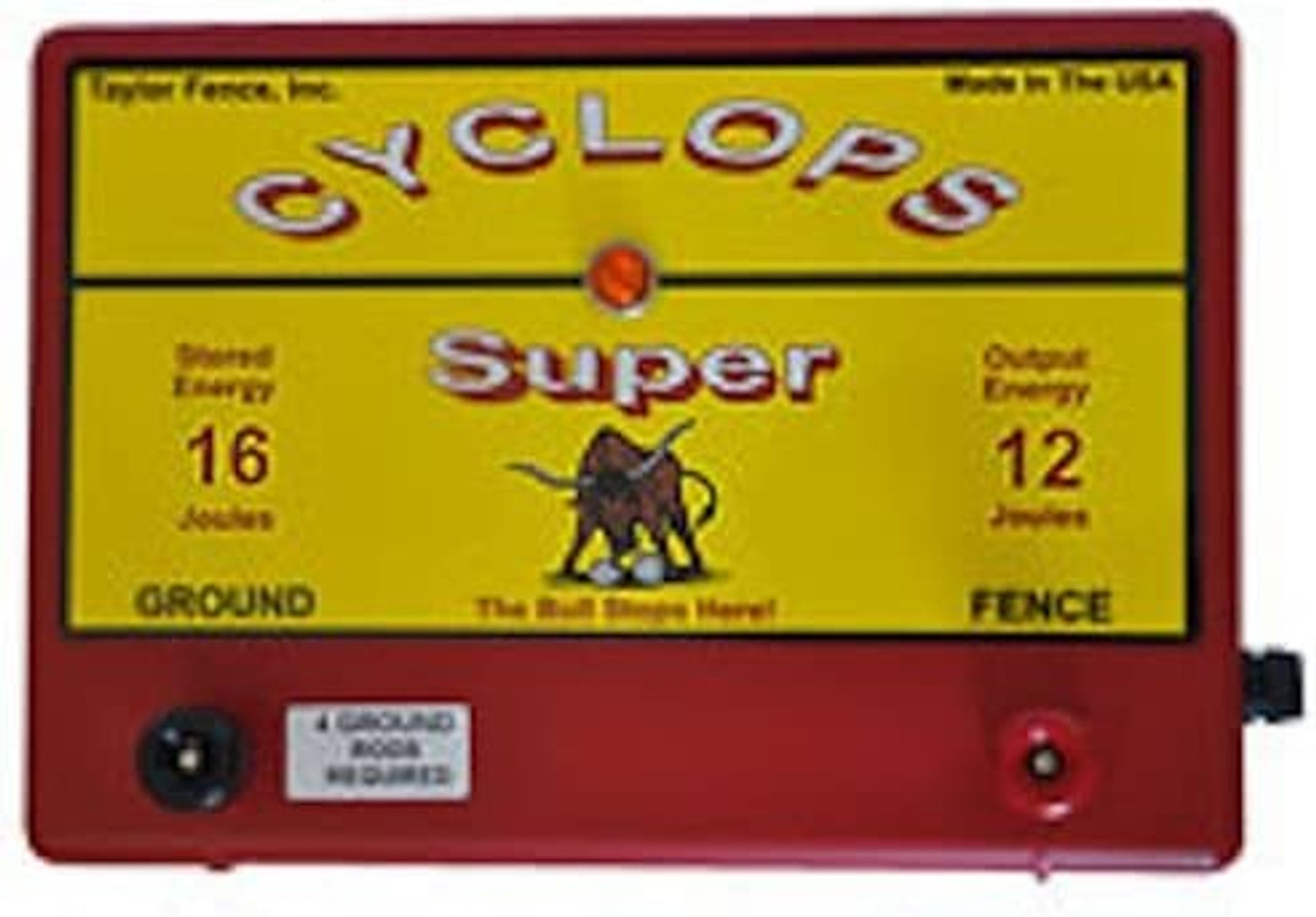 Cyclops SUPER - 12 Joule Fence Charger - 12 VOLT DC - MADE IN USA