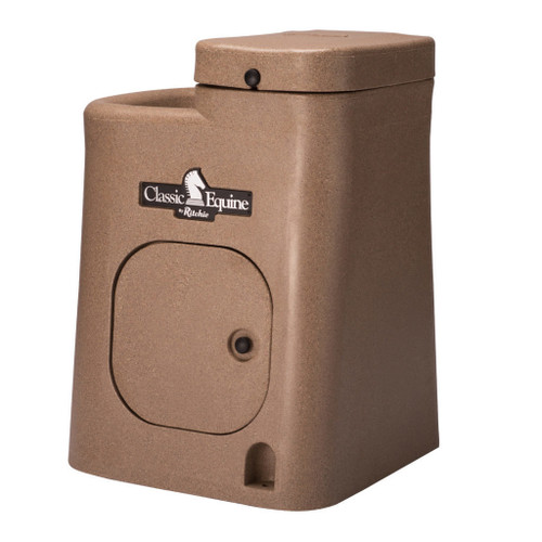 Classic Equine by Ritchie AutoFount 1 18770
SKU: #18770

Automatic access for up to 20 head. The AUTOFOUNT has a quick refill function, which means less waiting for water, and better hydration for all your animals. AUTOFOUNT saves water by reducing waste. Hinged cover allows easy access to the fully insulated chamber. Heavy-duty Polyethylene construction and worry free float system ensure years of trouble free service. The AUTOFOUNT is backed by Ritchie’s 10-year warranty.