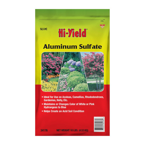 This soil acidifier helps to create an acid soil condition for plants.
Intended for acid loving plants such as Azaleas, Gardenias, Camellias, Rhododendrons and more.
Use for Hydrangeas as aluminum is required as an acidifier to maintain blue color.
Do not use on white or pink Hydrangeas unless blue color is desired.
Application rates vary depending on type of application and dimensions. See label for instructions.
