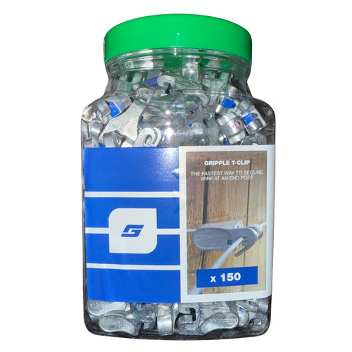 Gripple T-Clip #1 for Fence Wire End Post Termination (150 Count)
