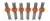 LockJawz T-Post Fence Insulator Orange (250)