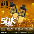Gold Bar Max Pre-filled Replacement Pod (50000 Puffs)