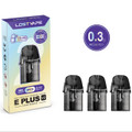 Lost Vape E Plus Replacement Pod V2 - 3PK 0.3 OHMS (3ML - Top Fill)