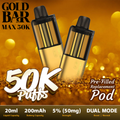 Gold Bar Max Pre-filled Replacement Pod (50000 Puffs)