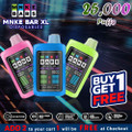 MNKE Bars MNKE XL Zero Nicotine Disposable (25000 Puffs) - Buy 1 Get 1 Free