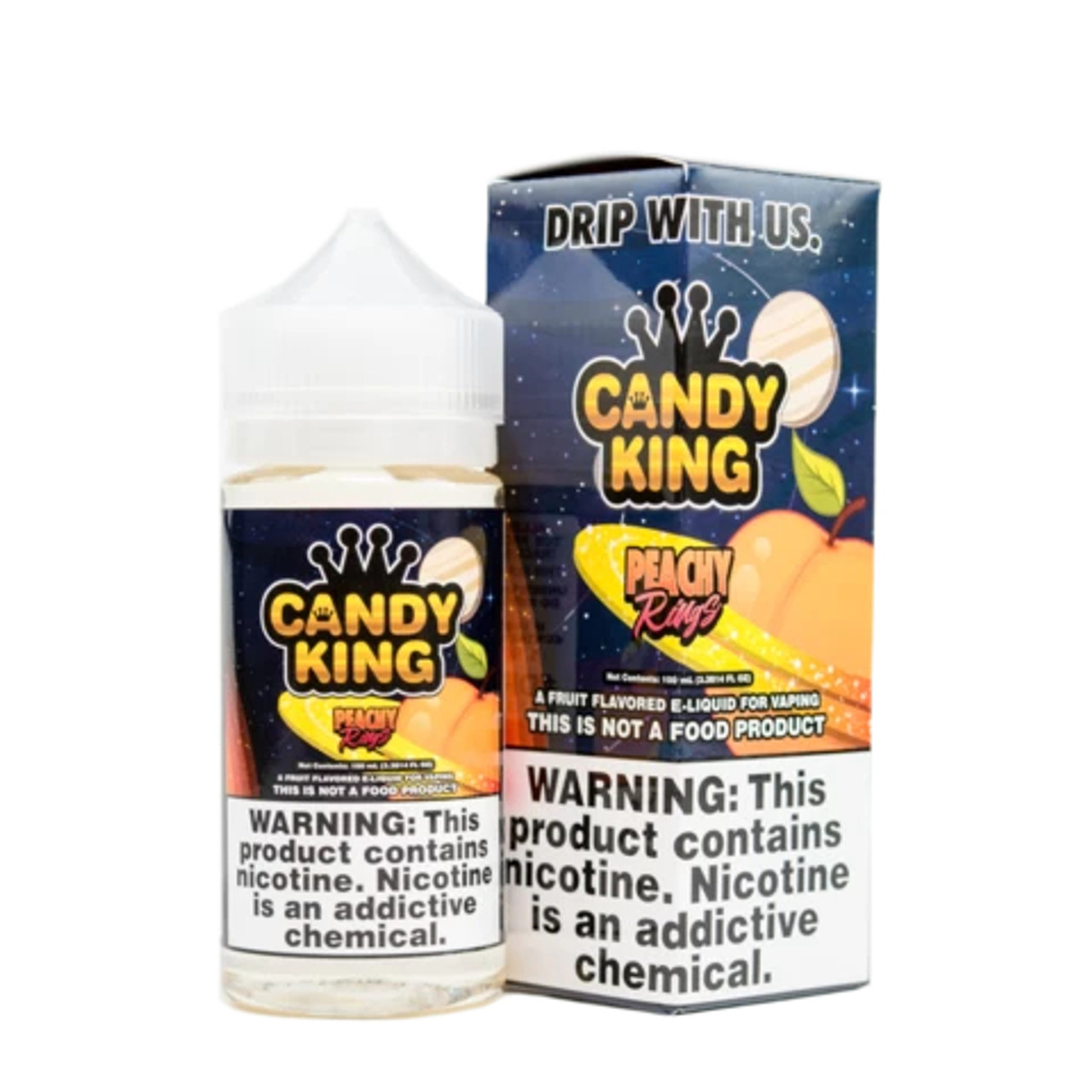 Peachy Rings E-Liquid 100ml by Candy King E-Juice Online