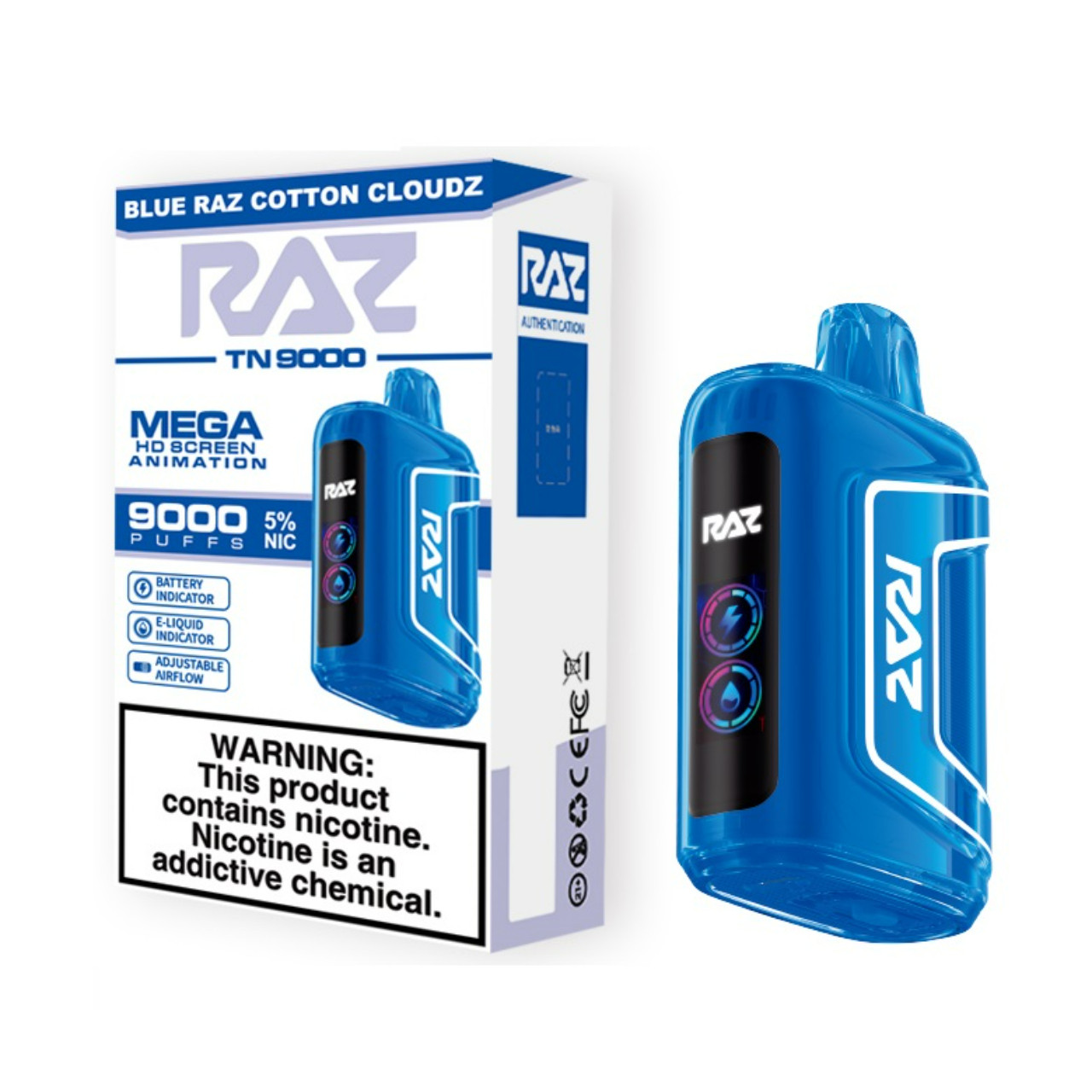 Raz TN9000 by Geek Vape 5% Nicotine 9000 Puffs Rechargeable