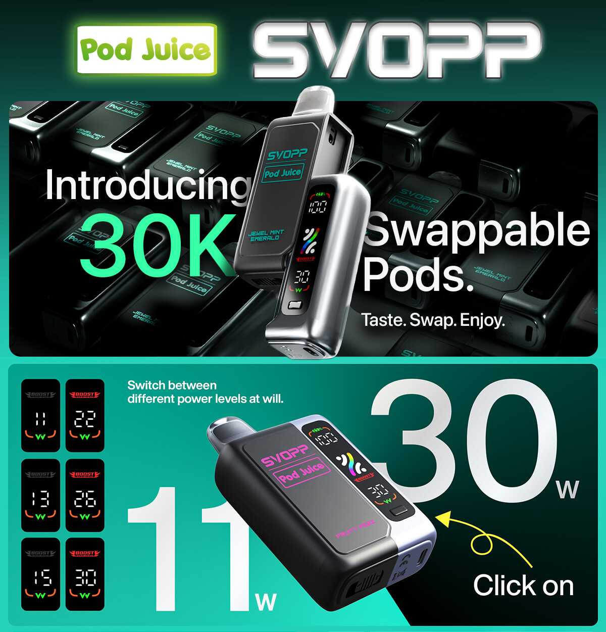 Buy OXBAR x Pod Juice Svopp Disposable Vape Kit (30000 Puffs)