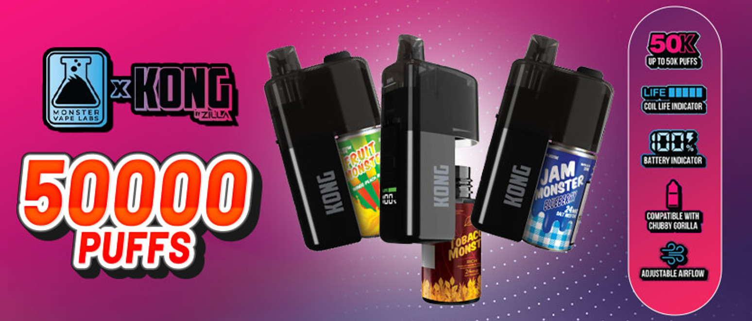 Kong by Zilla x Jam Monster Vape Disposable (50000 Puffs): A Comprehensive Review 