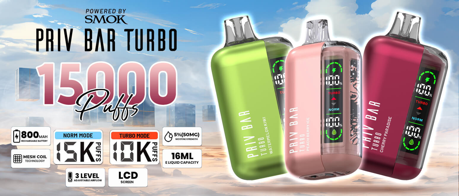 SMOK PRIV Bar Turbo 15,000 Puff Disposable Review : A Flavor-Packed Vape Experience