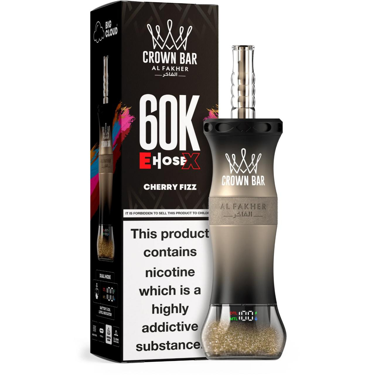 Shop Al Fakher Crown Bar E Hose X  60,000 Puffs Disposable Vape