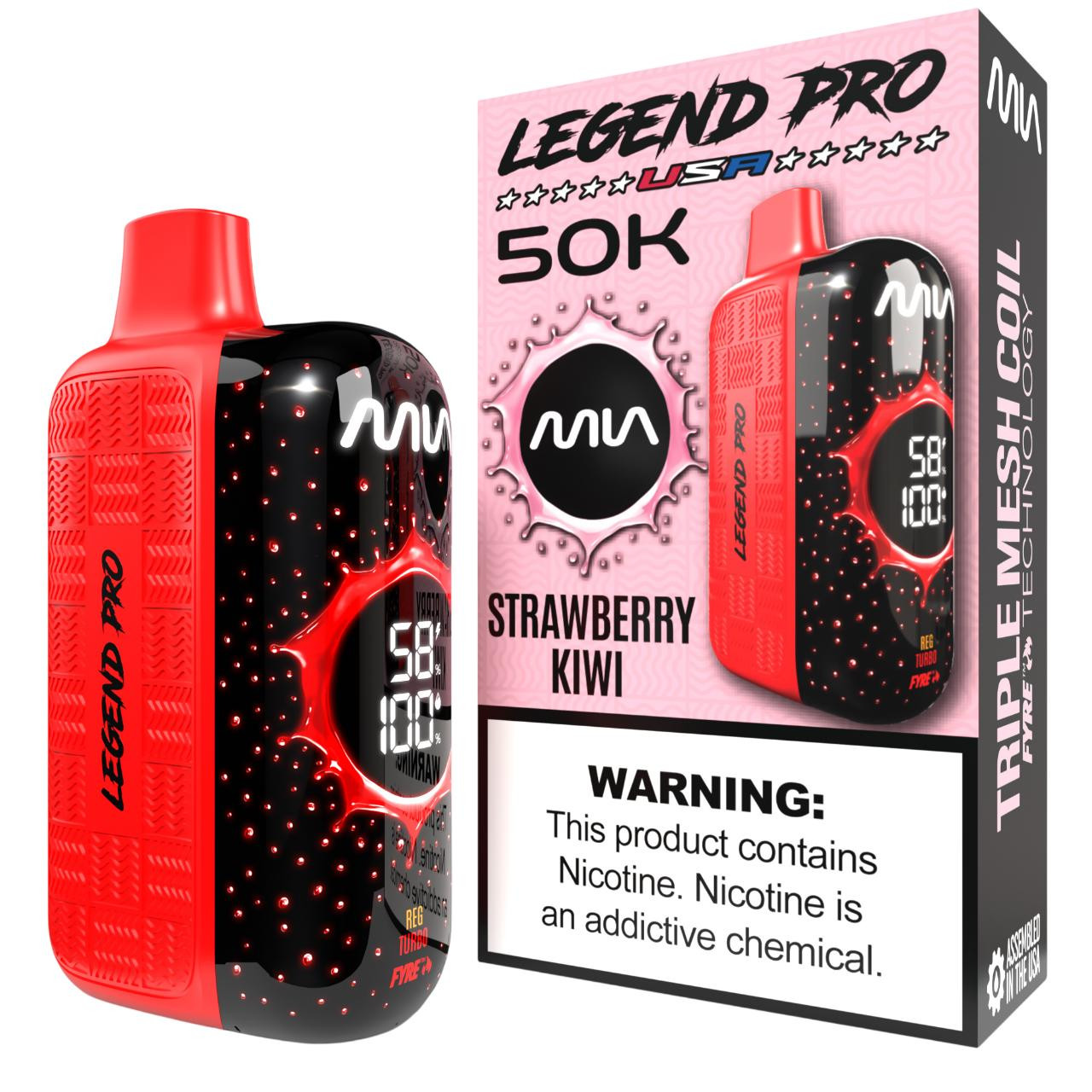 red box vape Buy Authentic SMOK R-KISS 2 200W VW Box Mod Kit with TFV18 Mini Tank Black  Red