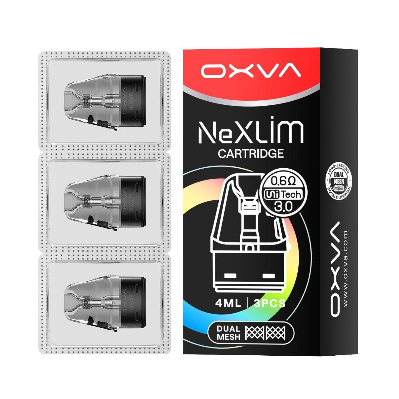 nexa vape refill cartridge OXVA NeXLIM Replacement Pod V2 (Pack of 3) Green Top Compact Vapes for Resistance:[Side Fill] 0.4ohm Argus Pod 2.0ml (3-Pack)