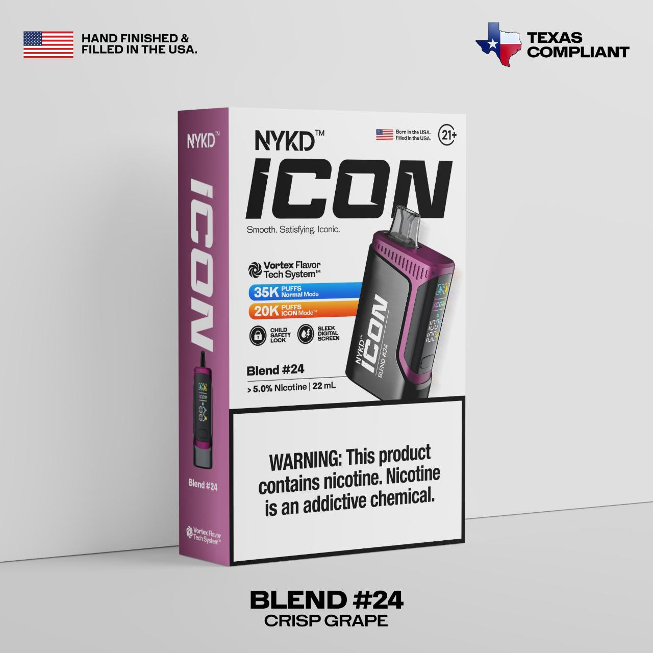nykd icon vape flavors Disposable (35000 Puffs) DISPOSABLE VAPES Please Choose Colour:Gunmetal & Ocean Blue Ozar Ultra Disposable Vape