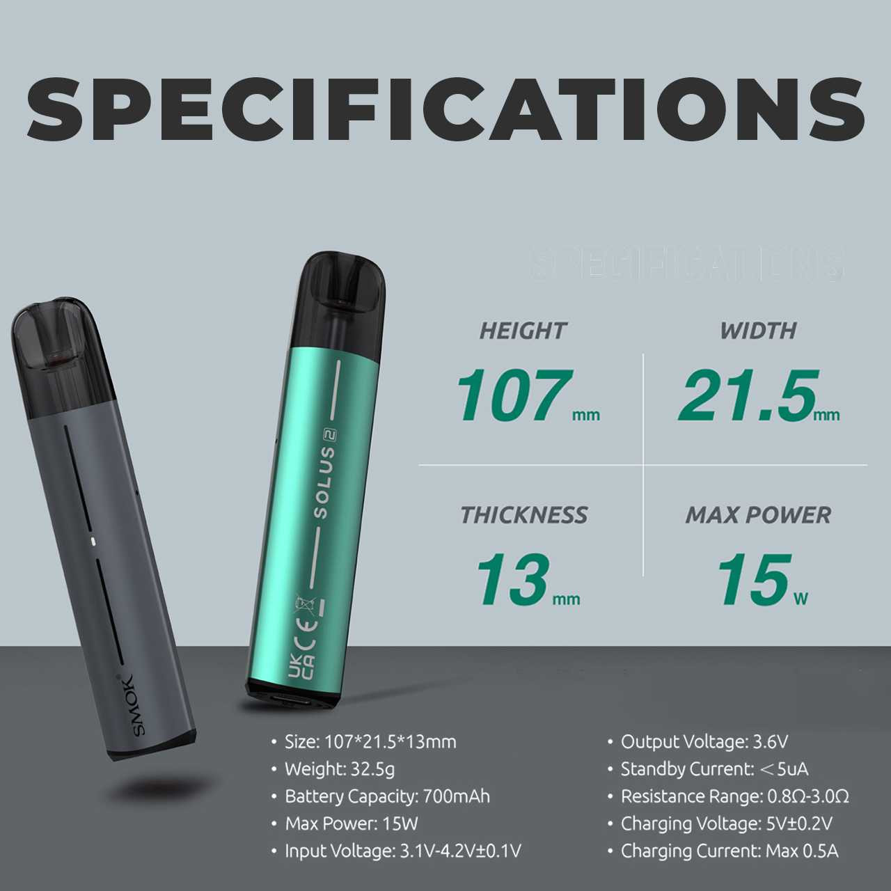SMOK SOLUS 2 Kit | High-Quality Vape Kits at Great Prices