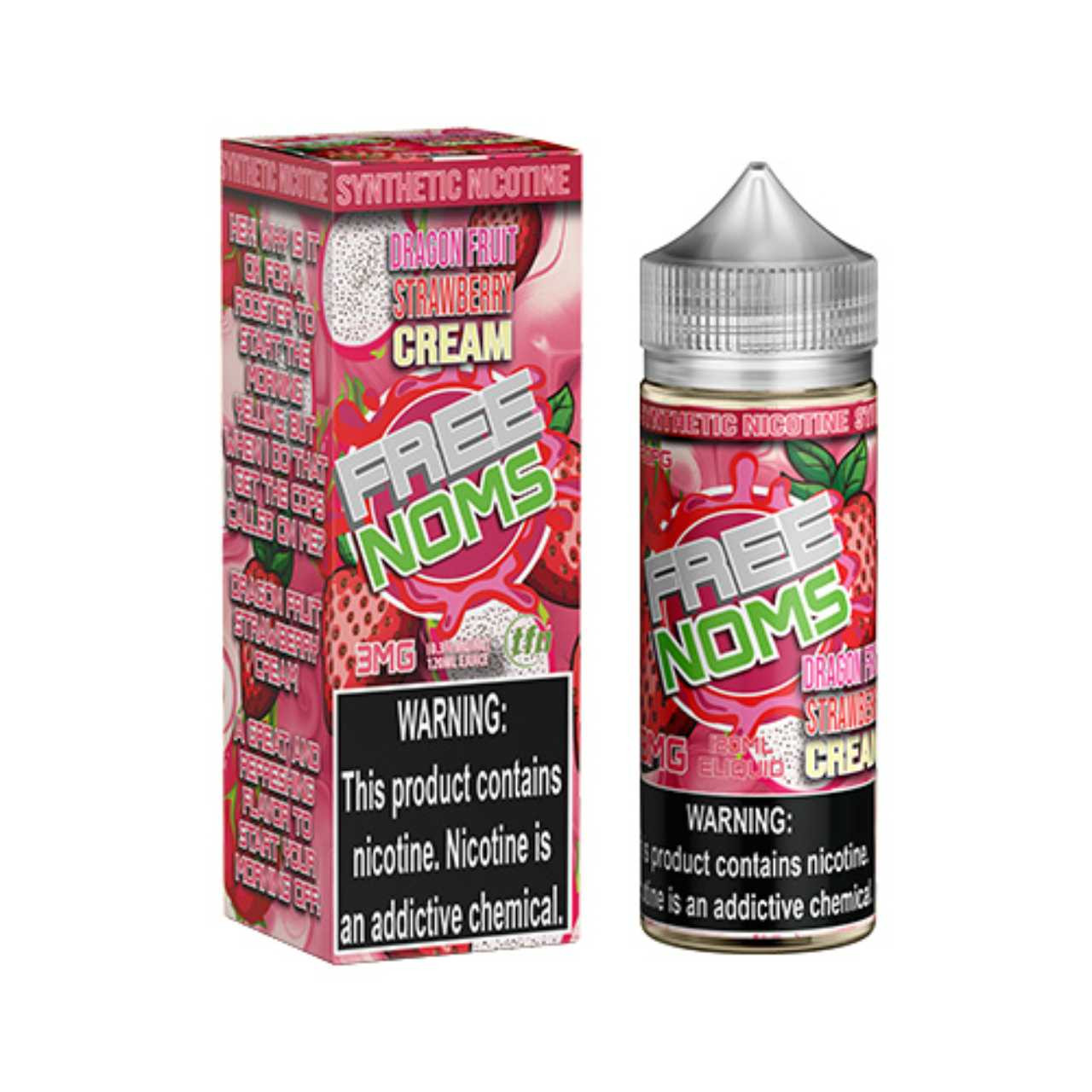 Free Noms Dragon Fruit Strawberry Cream 120ml TFN E-Liquid