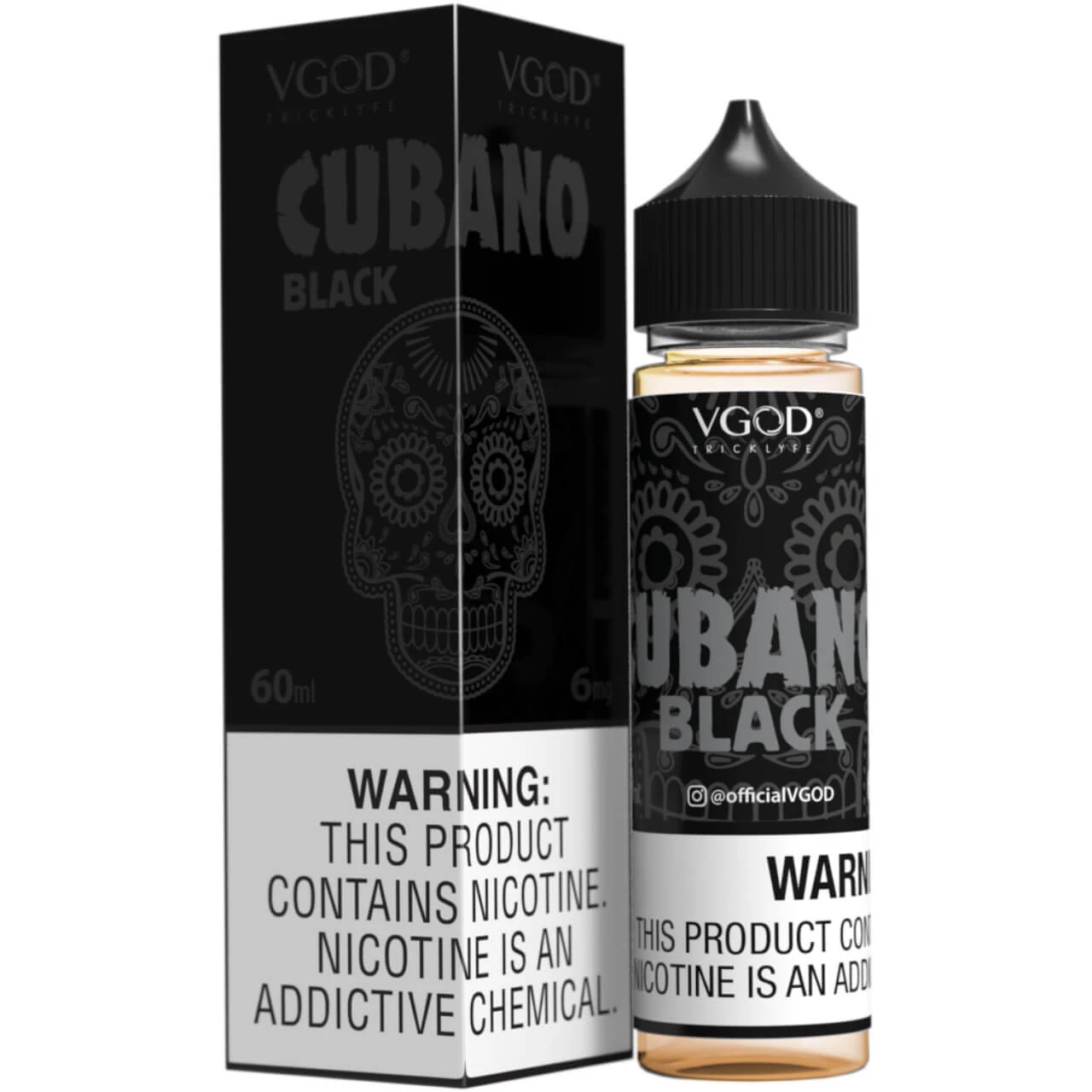best 6mg nicotine vape juice VGOD Cubano Black 60ml E-Juice single_use Bottle Size ::5.0 mL Air Bar AURA 25000
