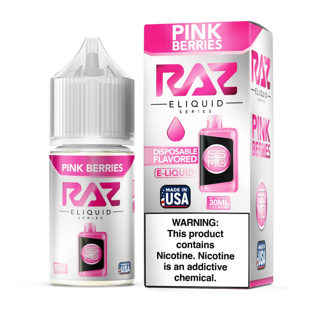 tobacco-free nicotine e-juice Pod Juice x RAZ Salt Pink Berries TFN E-Juice 30ml Online