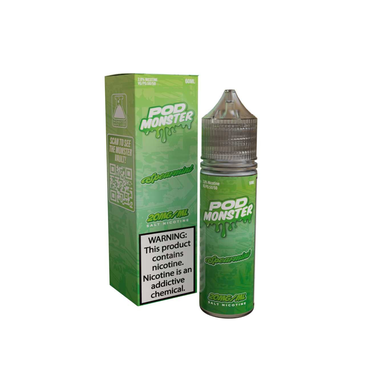 Buy Pod Monster Spearmint Salt 60ml E-Juice Collection