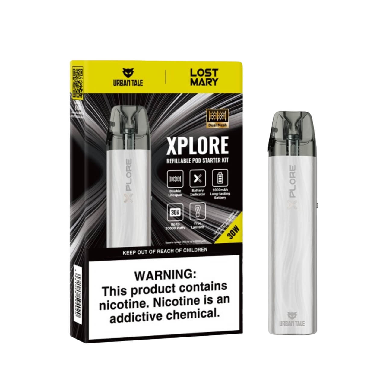 Pod - ホワイト 2個セット Shop Urban Tale Xplore Pod Vape Kit Online at ECigMafia